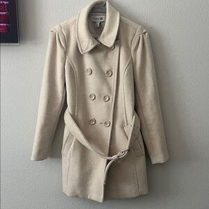 Forever 21 Beige Double-Breasted Trench Coat